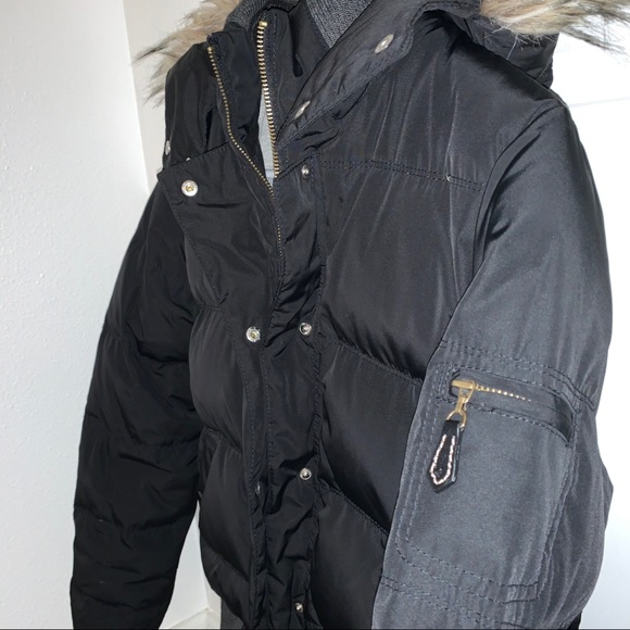 American Eagle Faux Fur Puffer Jacket - Picture 3 of 4